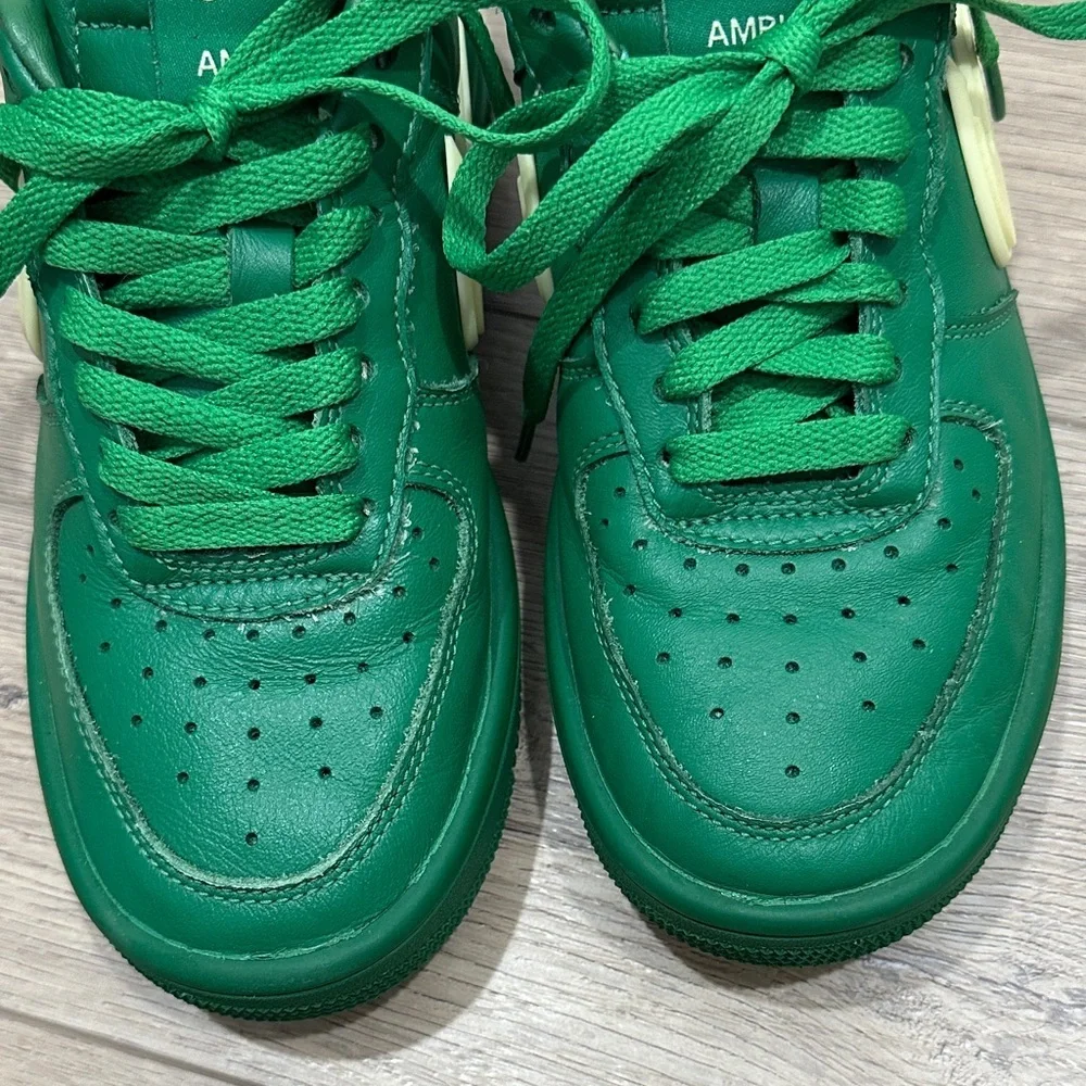Nike x AMBUSH low Air Force 1 Boys 4 Pine green citron yellow trendy sneaker